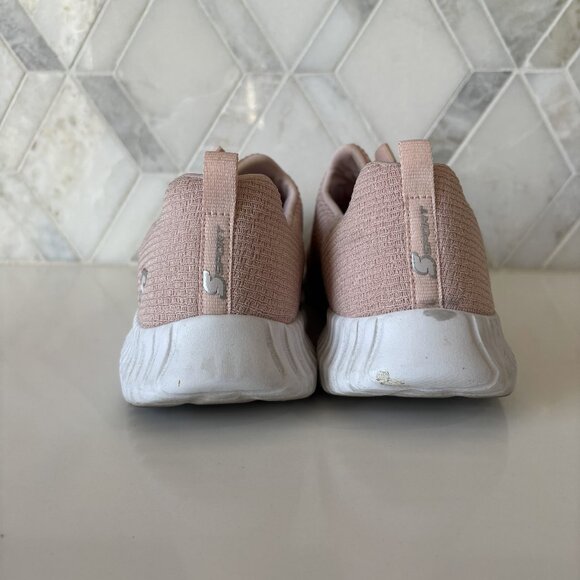 8.5 Charlize Pink Textile Padded Sole Slip On Lace Decor Pull Low Top Sneaker - Picture 7 of 11